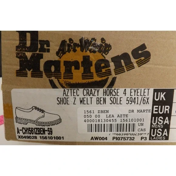 Dr Martens Aztek Crazy Horse 1561 Oxford Shoe Made In England - US Ladies size 7 - Picture 16 of 16